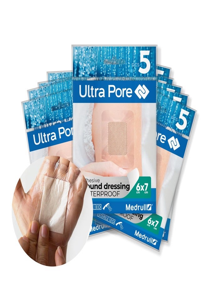Medrull Sterile Transparent Dressing 75 Packs - Waterproof Adhesive Bandages 2x3 Ultra Pore Highly Absorbent Dressing Pad for First Aid and Wound Care, Ideal for Showering, Sports, Bathing - Image 2